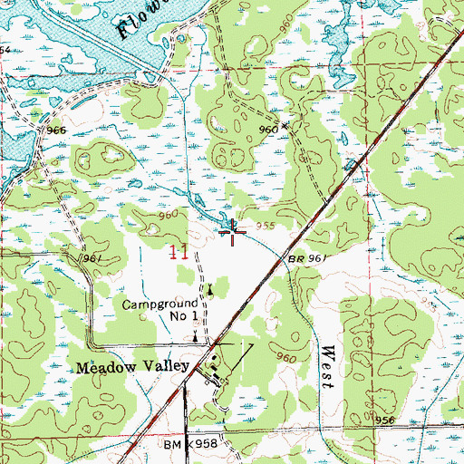 Topographic Map of Little Yellow 25 Dam, WI