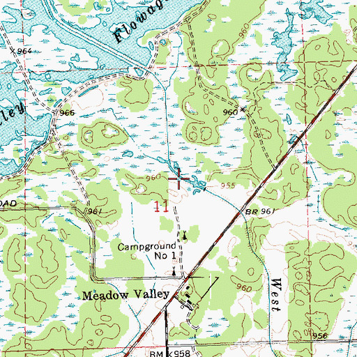 Topographic Map of 2 Reservoir, WI