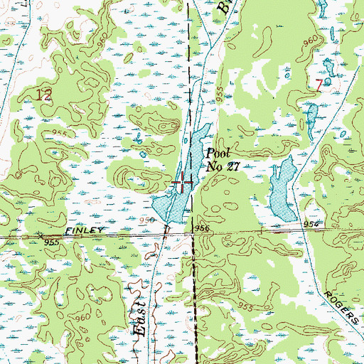 Topographic Map of Pool Number 27 4, WI