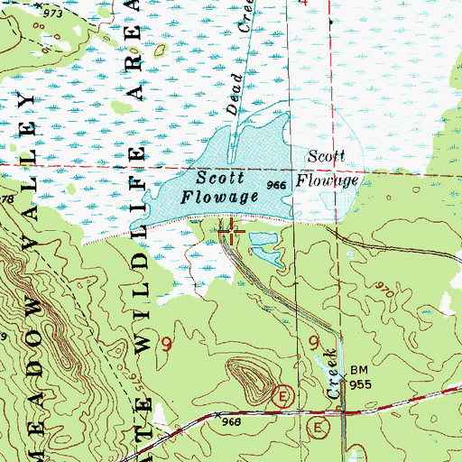 Topographic Map of North Scott Township Dam, WI