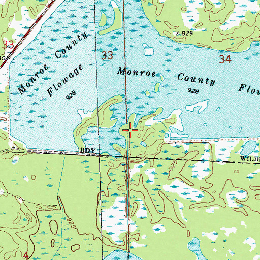 Topographic Map of Dandy Creek 6 C6118d6 Dam, WI