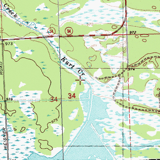 Topographic Map of Kert Creek 1 C 6118 Dam, WI