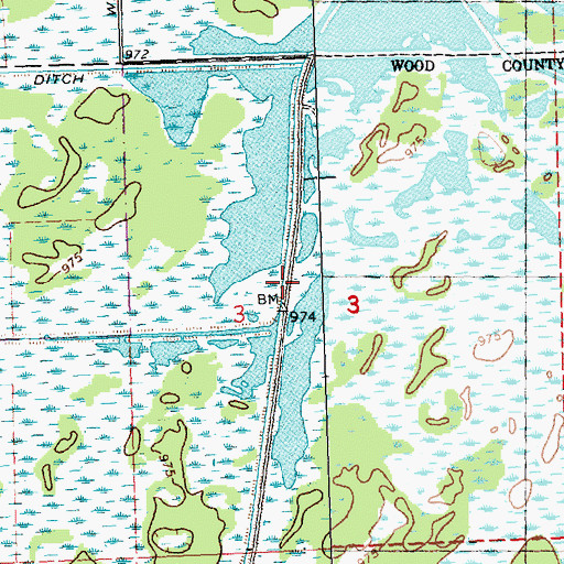 Topographic Map of Kert Creek 3 C 6118 Dam, WI
