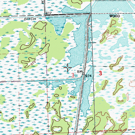 Topographic Map of Lake 3-1 16, WI