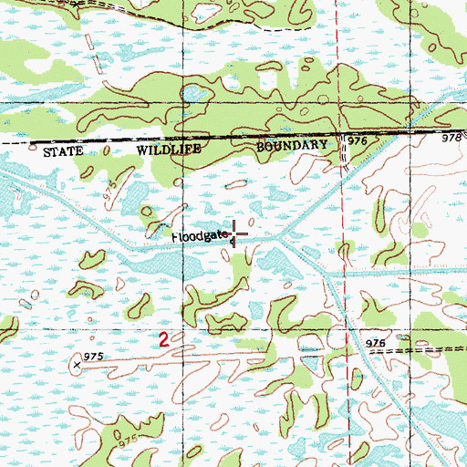 Topographic Map of 25 Reservoir, WI