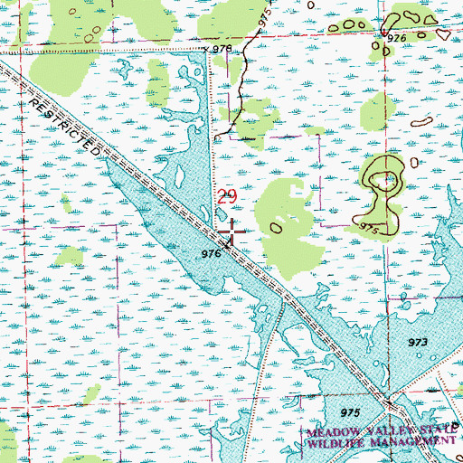 Topographic Map of Lake 29-8 9, WI