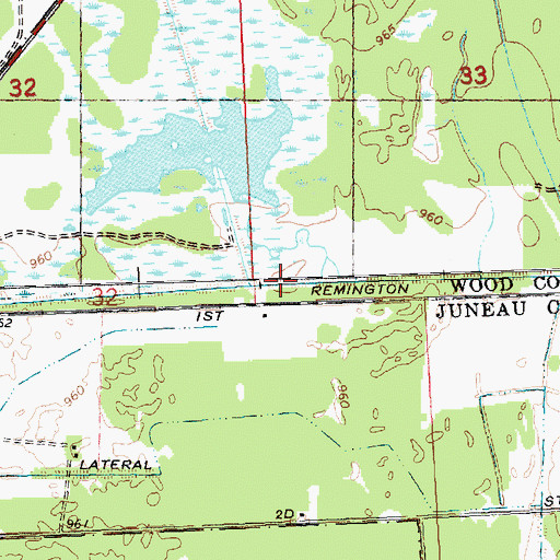 Topographic Map of 44 Reservoir, WI