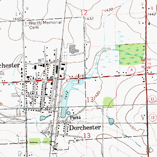 Topographic Map of Dorchester G262 Dam, WI