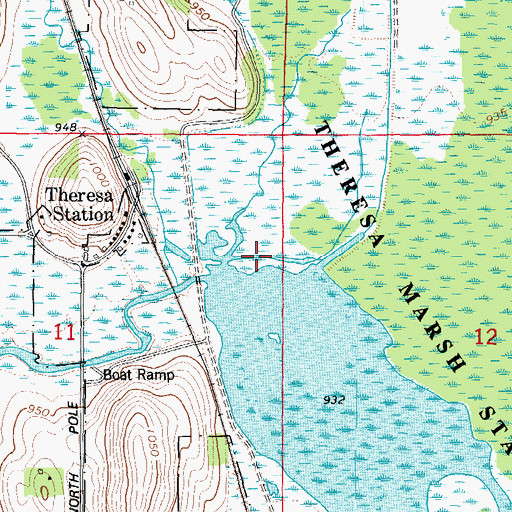 Topographic Map of Theresa Marsh 2WP2537 Dam, WI