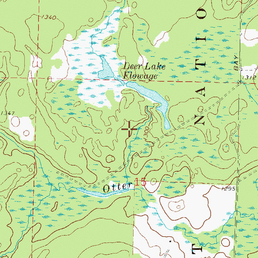 Topographic Map of Deer Lake D12.198 Dam, WI
