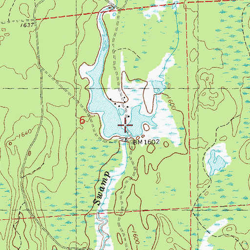 Topographic Map of Forest Wander Lake 2WP41 Dam, WI