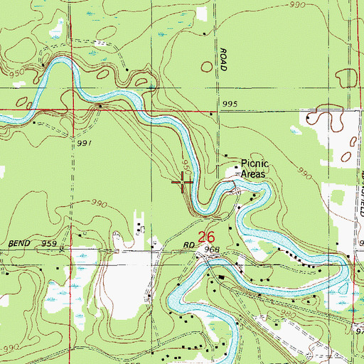 Topographic Map of Clam Lake 2WP1065 Dam, WI