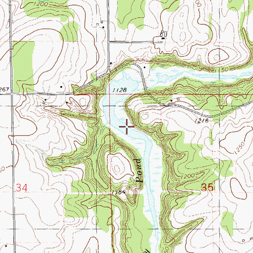 Topographic Map of Sweeney Pond 6, WI
