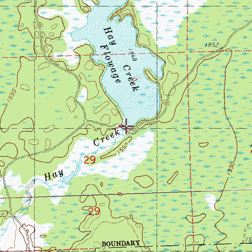 Topographic Map of Hay Creek D12.185 Dam, WI