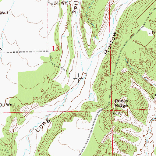 Topographic Map of Spring Hollow, CO