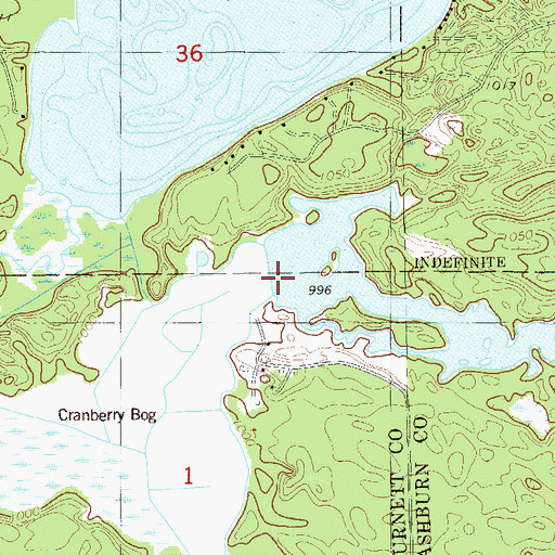 Topographic Map of North Midwest Cranberry Company WP99 Dam, WI