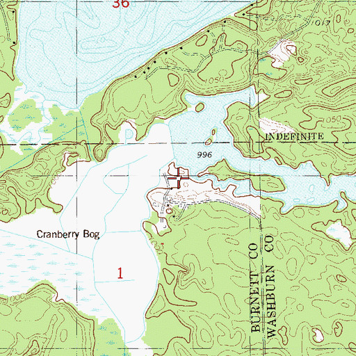 Topographic Map of South Midwest Cranberry Company WP99 Dam, WI