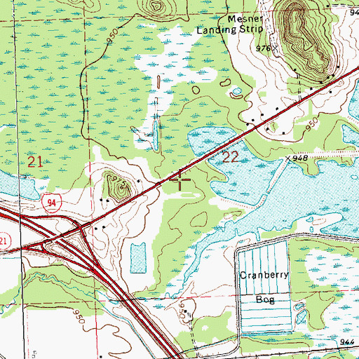 Topographic Map of North Tomah Cranberry Company 3WR483 Dam, WI