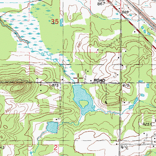 Topographic Map of Taff D2076 Dam, WI