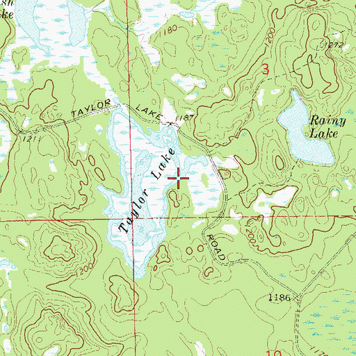 Topographic Map of Taylor Lake 1, WI