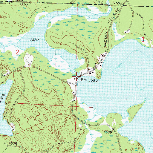 Topographic Map of Flambeau Lake Dam, WI