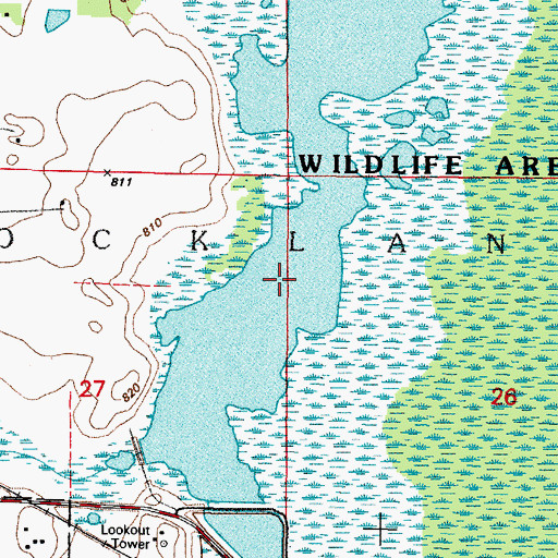 Topographic Map of Collins Marsh 3 Reservoir, WI