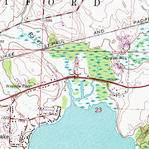 Topographic Map of Pike Lake 13, WI