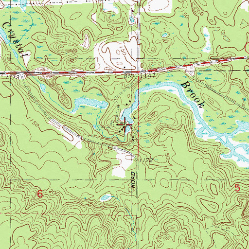 Topographic Map of Upper Flowage 2WP988 Dam, WI