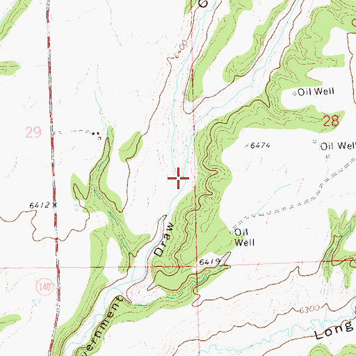 Topographic Map of Mooney Draw, CO