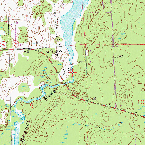 Topographic Map of Price 2WP 1664 Dam, WI