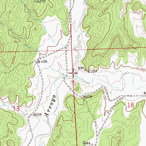 Topographic Map of Iron Springs Gulch, CO