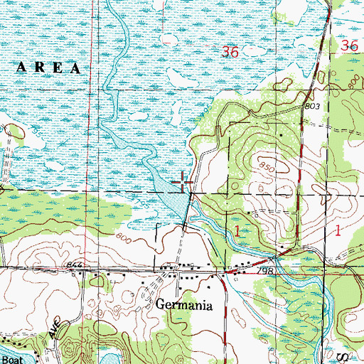 Topographic Map of 155 Reservoir, WI