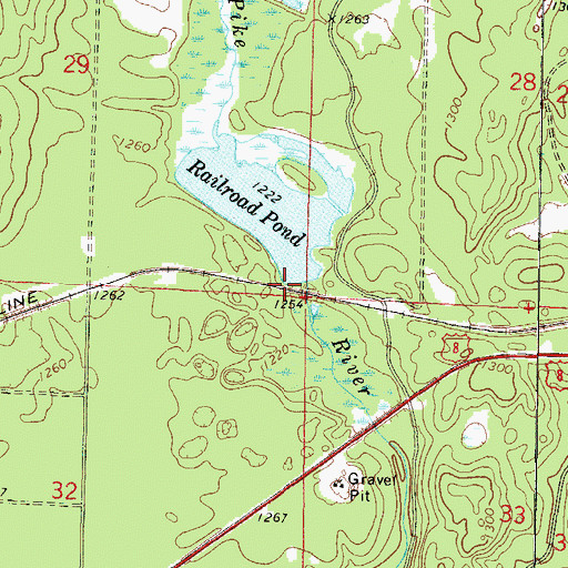 Topographic Map of Kirton Dam, WI