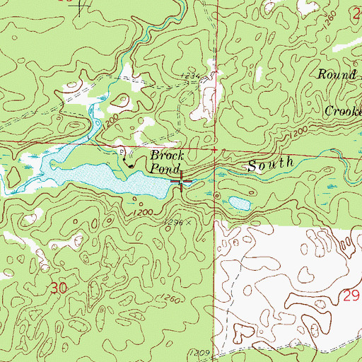 Topographic Map of Brock G1536.2 Dam, WI