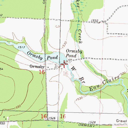 Topographic Map of Ormsby Dam, WI