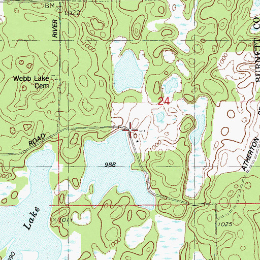 Topographic Map of Lower Lost Lake 2WP936 Dam, WI
