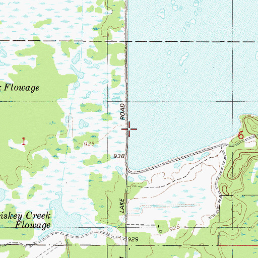 Topographic Map of Crex Meadows Phantom Lake Development Dam, WI