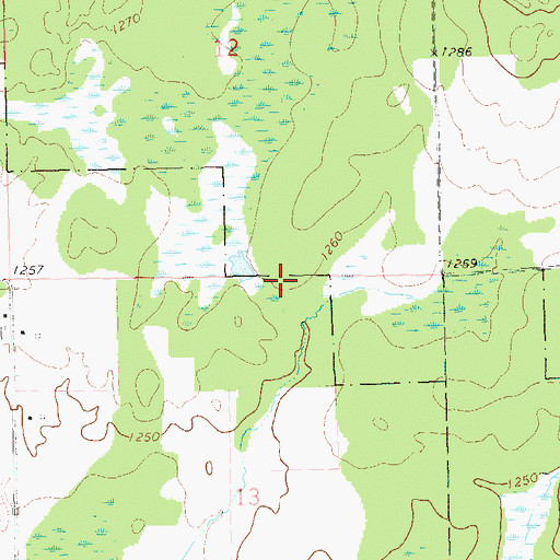 Topographic Map of Gebhardt Reservoir Dam, WI