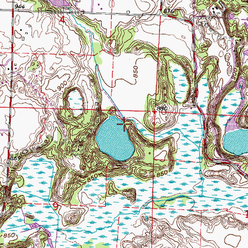 Topographic Map of Pabst Dam, WI