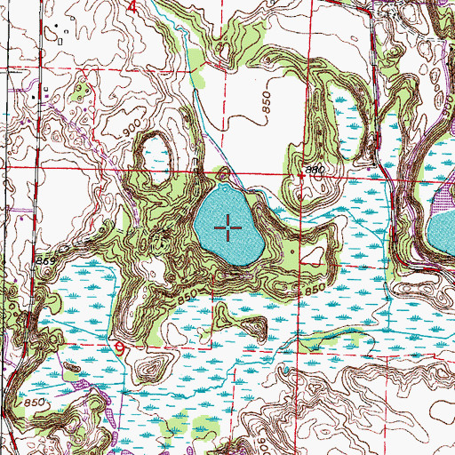 Topographic Map of Pabst Lake 5, WI