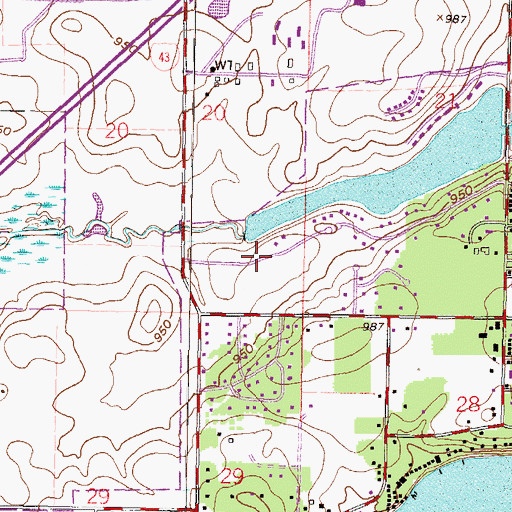 Topographic Map of Borg 2WP 163 Dam, WI