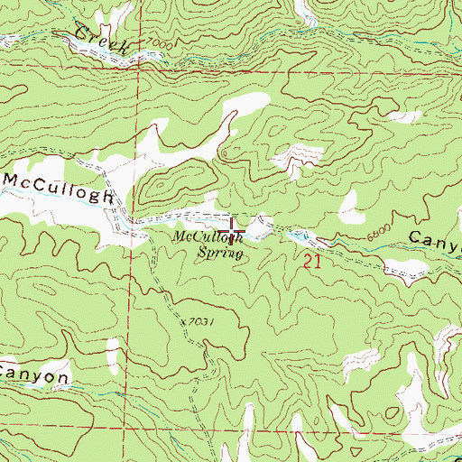 Topographic Map of McCullogh Spring, CO