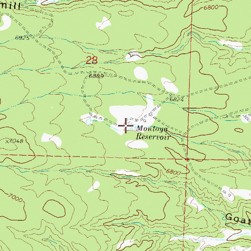 Topographic Map of Montoya Reservoir, CO
