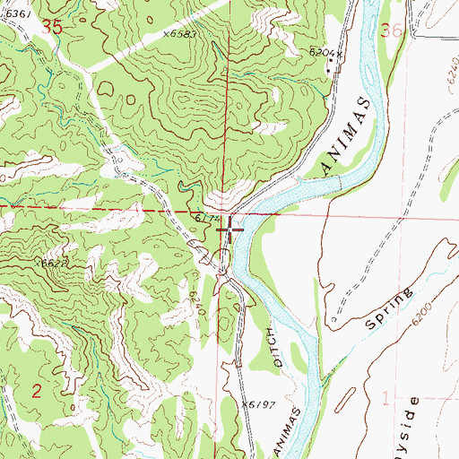 Topographic Map of Goat Canyon, CO