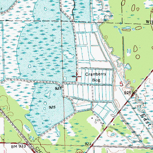 Topographic Map of Valley Corporation Dam, WI