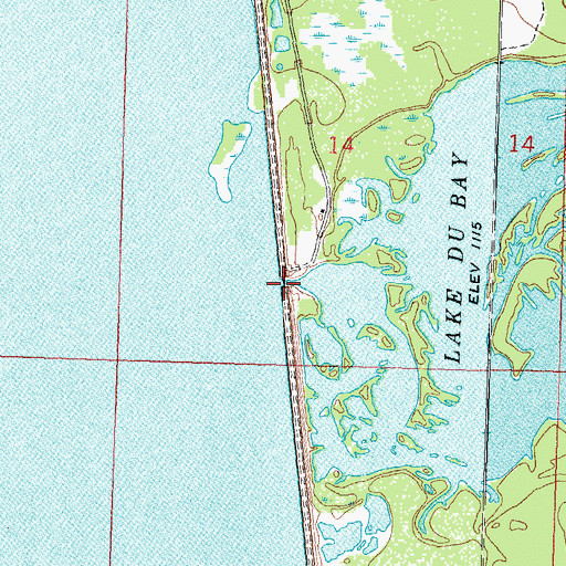 Topographic Map of Big Eau Pleine 2WP189 Dam, WI