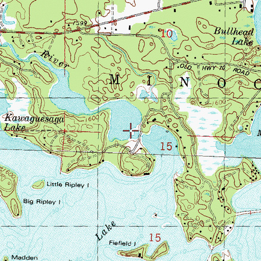 Topographic Map of Minocqua 1909C361 Dam, WI