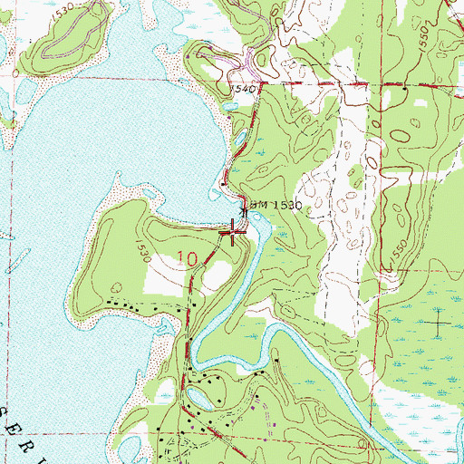 Topographic Map of Willow Reservoir 327, WI