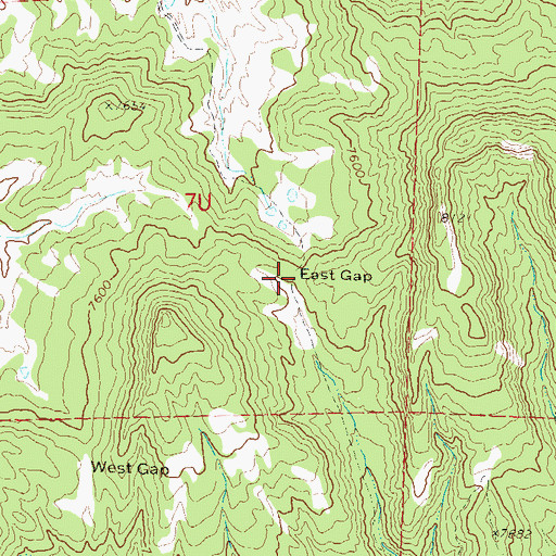 Topographic Map of East Gap, CO