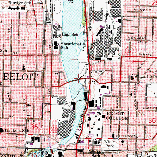 Topographic Map of 3391 Reservoir, WI